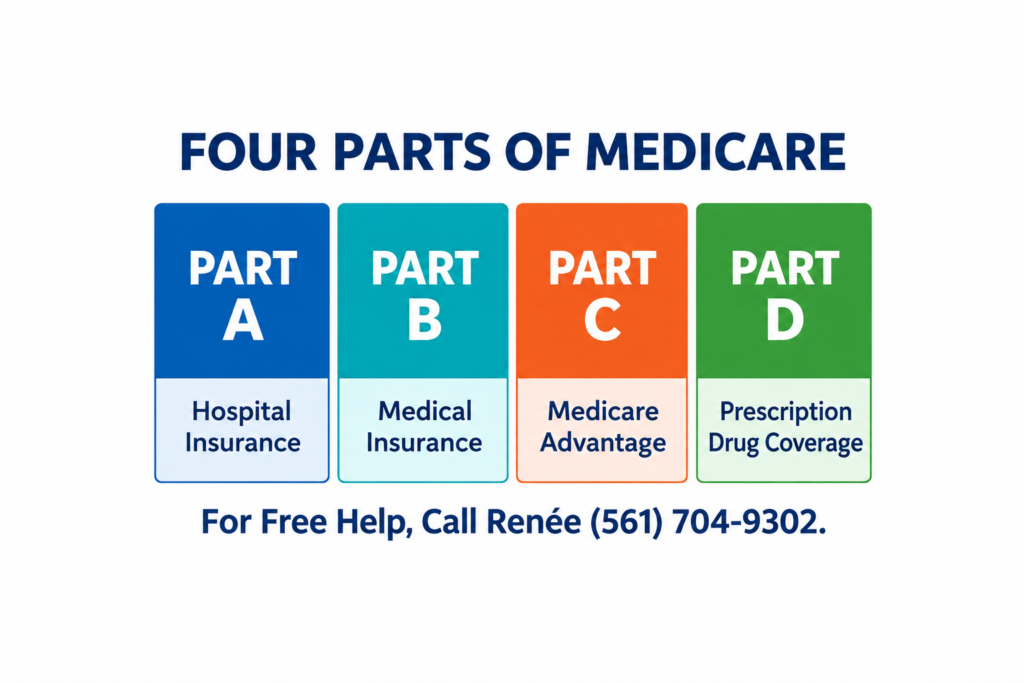 These are the 4 parts of Medicare insurance